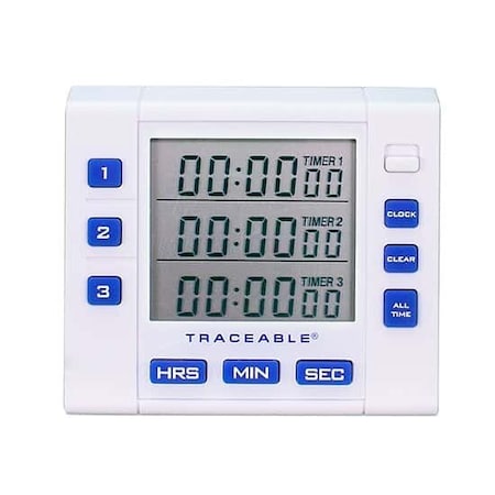 Digi-Sense Traceable Triple-Display Clock/Timer wit 94411-10